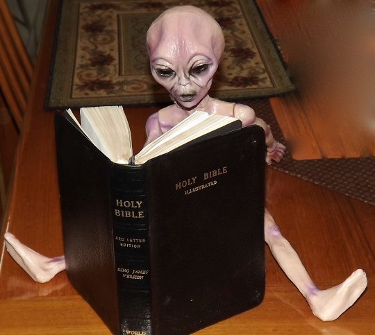 It appears as though this Gray Alien is a Christian