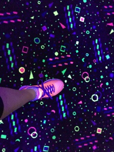 My shoes looked fabulous under the blacklight